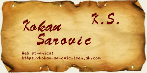 Kokan Šarović vizit kartica
